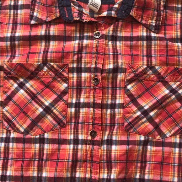Long Sleeve Button Down Plaid Shirt- Large - Picture 3 of 5